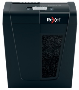 Шредер Rexel Secure X8 EU черный (секр.P-4) фрагменты 8лист. 14лтр. скрепки скобы