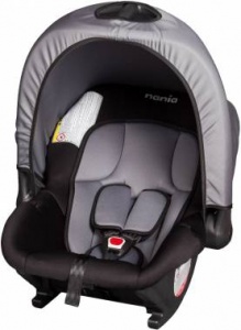 Автокресло детское Nania Baby Ride ECO (rock grey) от 0 до 13 кг (0/0+) серый/черный